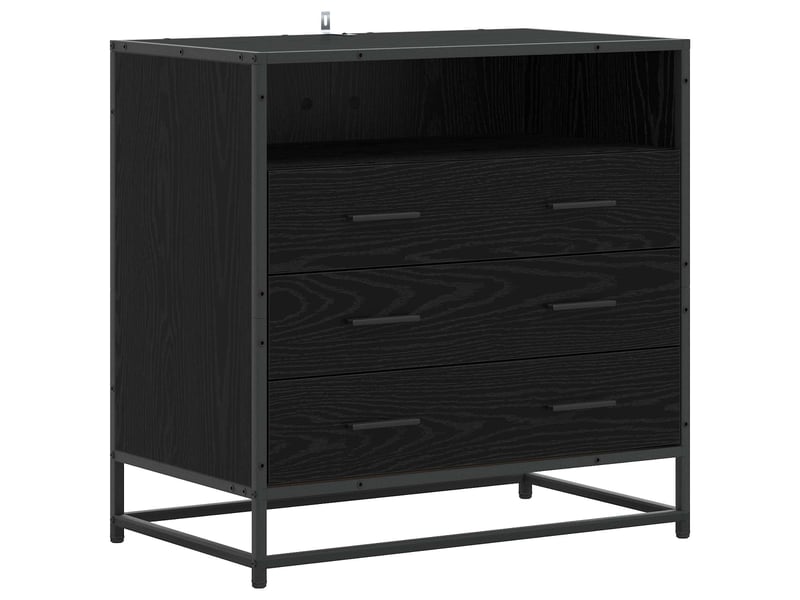  Armoire à tiroirs, commode 3-tiroir chêne noir 70x41x70 cm  - Conforama A