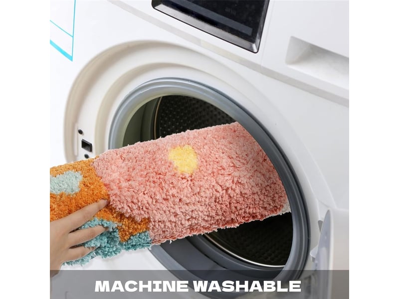  Tapis de bain antidérapant mignon,t apis salle de bain absorbant en microfibre douce, absorbant l'eau, lavable en machine, pour salle de bains,45x70cm  - Conforama E