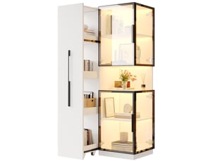 Vitrine coloris blanc WISHDOR - 38 cmx160 cm
