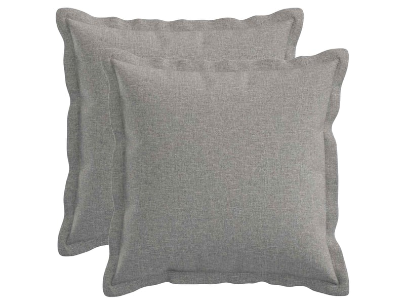  Lot de 2 coussins, coussins décoratifs houten gris nuage lin synthétique cf56495  - Conforama B