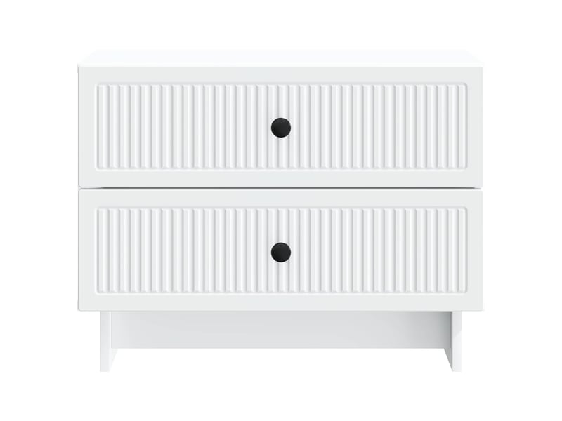  Table de chevet - cabinet de chevet - table de nuit blanc 62 x 34,5 x 47,5 cm bois d'ingénierie  - Conforama D