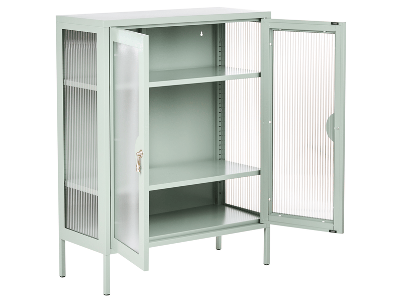 Meuble de rangement gleora métal vert menthe  - Conforama D
