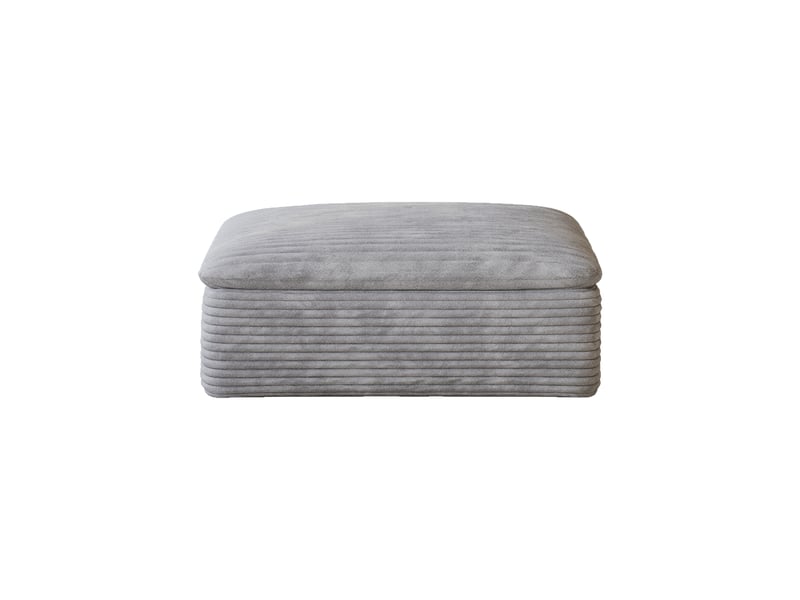  Pouf gris modulable en mousse sans cadre tissu coton doux siège de salon confortable  - Conforama W