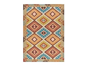 Tapis lavable antidérapant ethnique multicolore, 120 x 170 cm