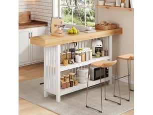 Bar coloris blanc <strong>HAVRYA</strong> <strong></strong> - 160 cm