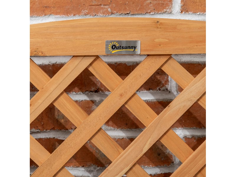 Jardinière surélevée rustique avec treillis 45x45x80 cm – jaune – 2 bacs de plantation pratiques - Conforama D