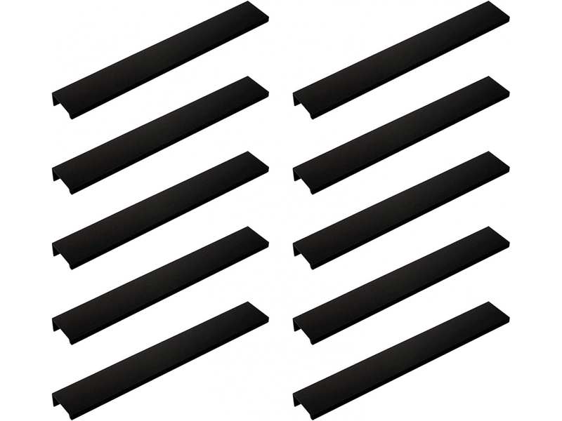  Lot de poignées dorées noires, poignées pour meubles dorées, poignée invisible, poignées pour meubles de cuisine dorées  - Conforama A