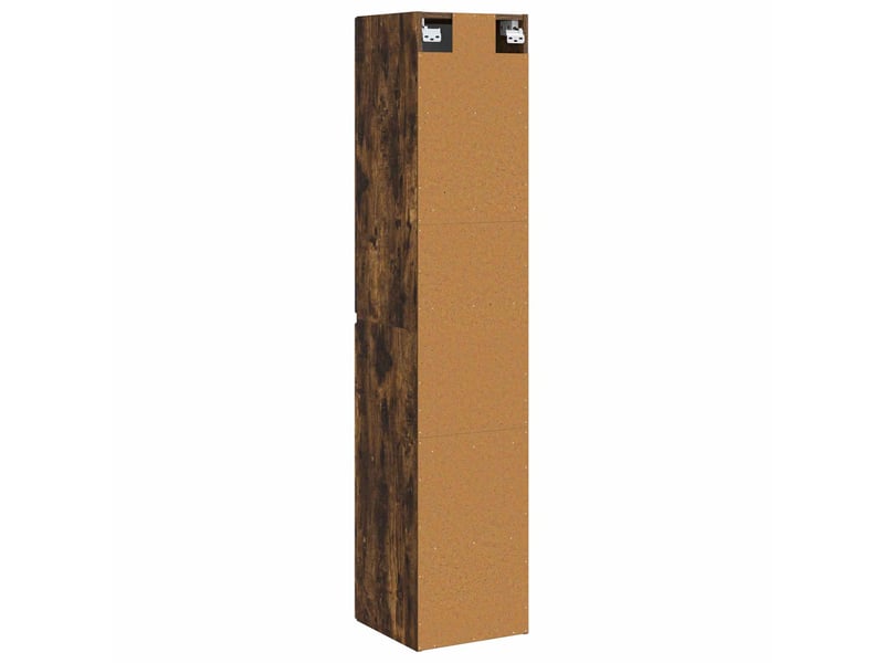  Cabinet salle de bain mural, meuble de rangement chêne fumé 33x34.5x160 cm shl7492  - Conforama E