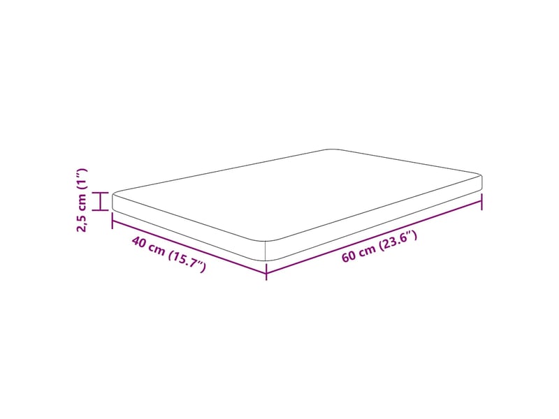  Comptoir de salle de bain, plan de travail 60x40x2,5 cm bois massif non traité cf65747  - Conforama D