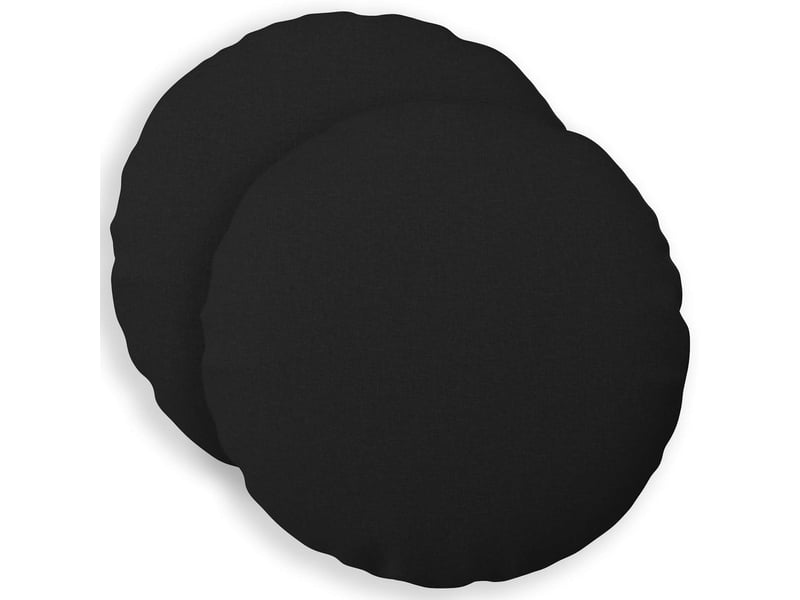  Lot de 2 coussins avec oreiller, coussins décoratifs heerlen noir tissu cf50296  - Conforama B
