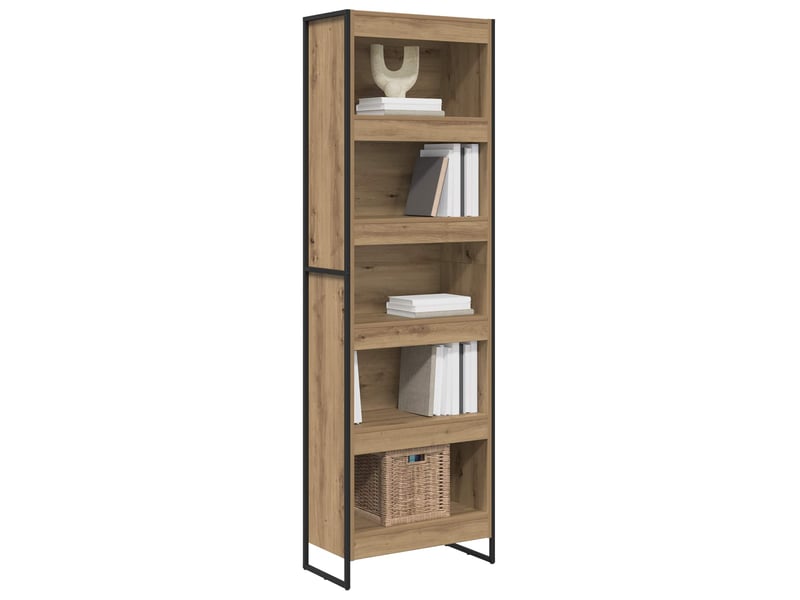 Bibliothèque, armoire à livres 60 x 30 x 189,5 cm bois d'ingénierie chêne artisan - Conforama C