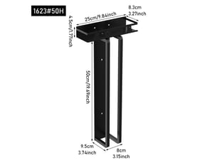 Portasciugamani da bagno, porta-asciugamani da 50 cm con mensola, porta-asciugamani nero per ospiti — adatto per cucina, bagno e camera da letto