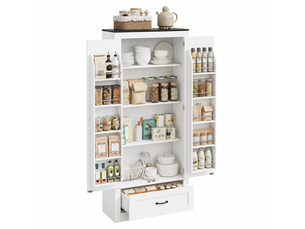 Buffet 2 porte(s) 1 tiroir(s) <strong></strong> <strong>Morn Vibe</strong> - 80 cm coloris blanc