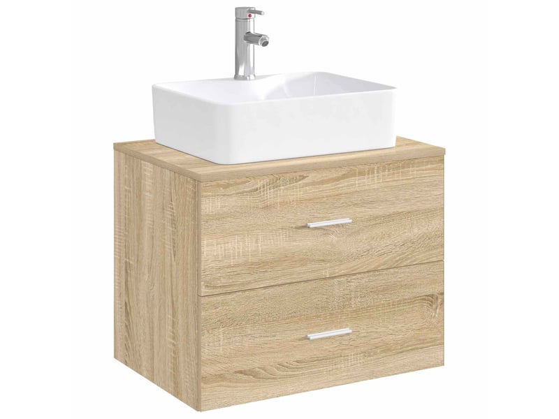 Lavabo de salle de bain avec robinet et évacuation chrome shl7105 - Conforama C