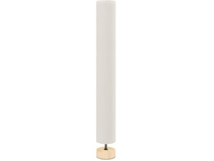 Lampadaire de salon 15 x 15 x 120 cm – beige – 2 douilles e27, interrupteur au pied et abat-jour en lin