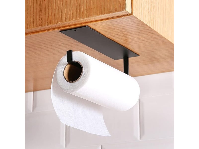  Porte-rouleau inox 304, fixation adhésive 3m sans perçage - pour cuisine, toilettes et salle de bain  - Conforama A