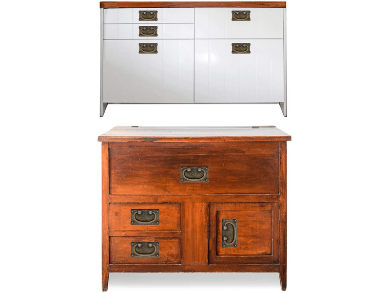  Lot de poignées de tiroir anciennes pliables, design en fer bronze pour portes coulissantes, commodes, cuisines, buffets, coffres  - Conforama E
