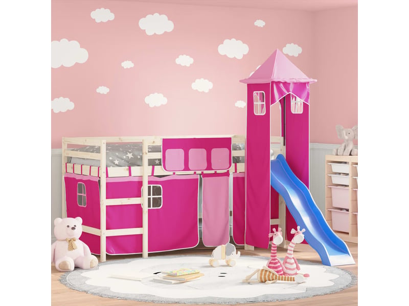  Rideaux pour lit mezzanine avec tour rose polyester cf44930  - Conforama B
