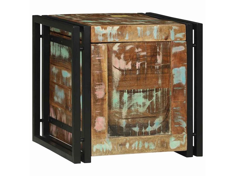  Boîte de rangement, coffre de rangement marron et noir 40x40x40 cm shl87307  - Conforama D