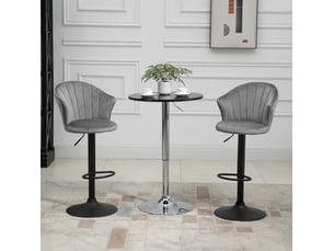 tabouret de bar assise réglable en hauteur <strong>HAUSS SPOLE</strong> - gris hauteur d'assise 62 cm vendu Par paire