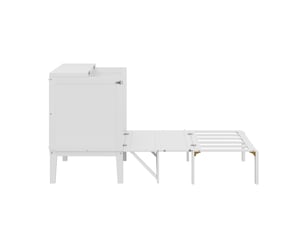 Lit escamotable 90x200 cm coloris blanc