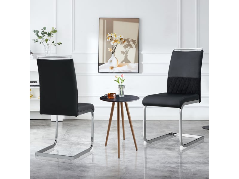  Chaise lot de 2 noir chaise noir - Conforama A