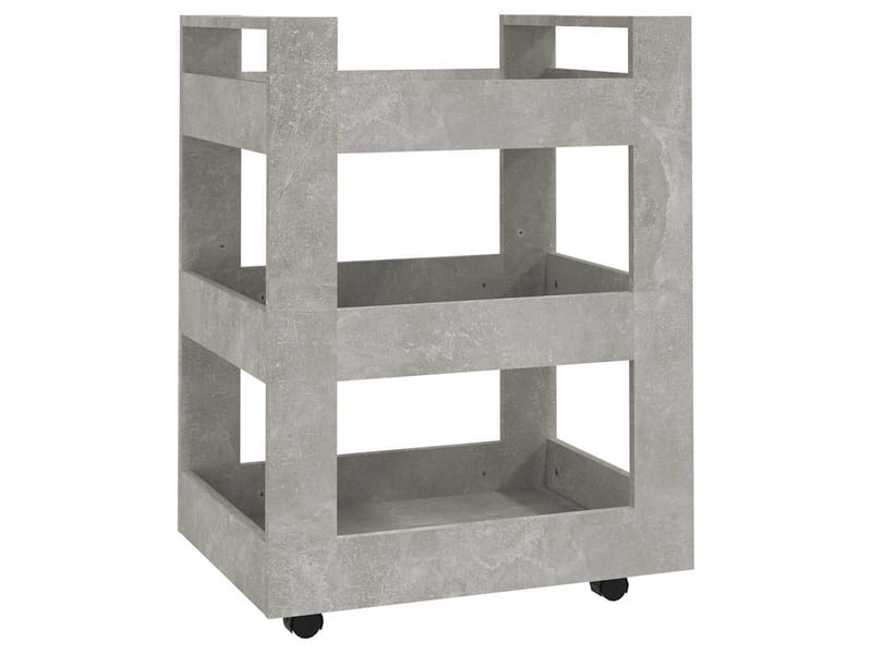  Desserte de cuisine, chariot de rangement gris béton 60x45x80 cm bois d'ingénierie shl77723  - Conforama A