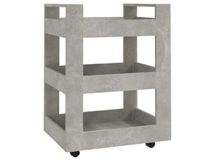 Desserte de cuisine, chariot de rangement gris béton 60x45x80 cm bois d'ingénierie shl77723