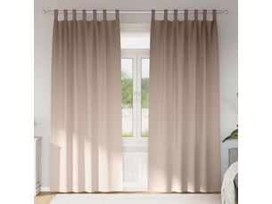 Lot de 2 rideaux occultants, rideaux black-out avec anneaux taupe 225 x 140 cm cf44774