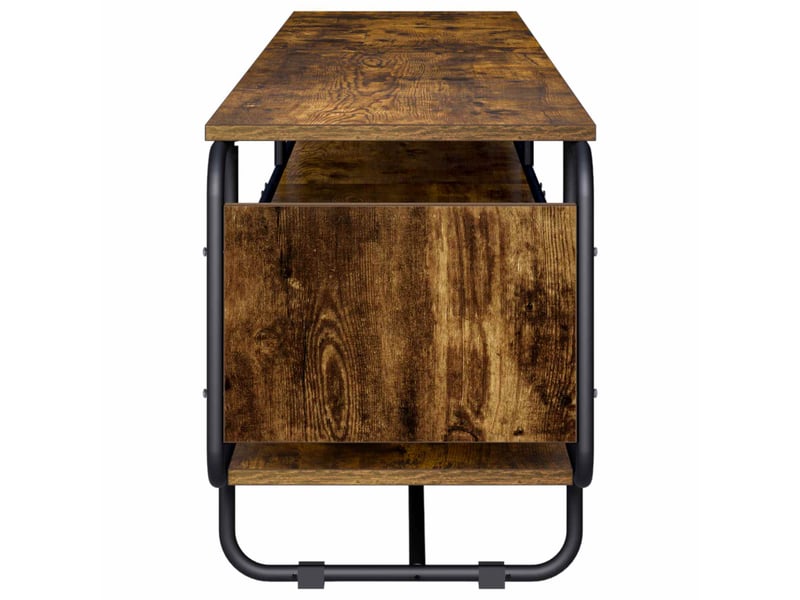  Meuble tv, banc tv 180x36x45 cm chêne fumé bois d'ingénierie  - Conforama D