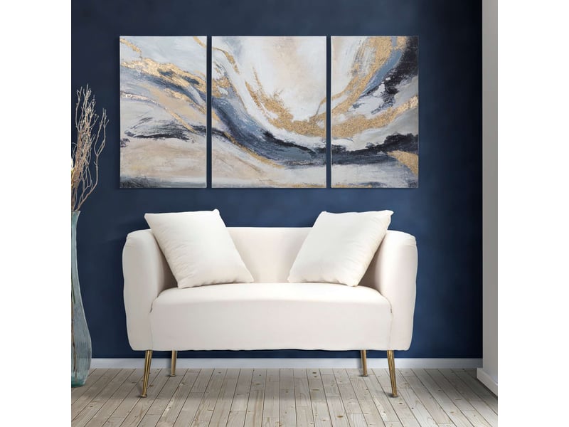  Canapé deux places fixe dingle, effet velours, 127x74x71h cm blanc Dingle - Conforama B