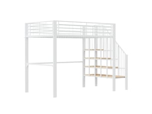 Lit mezzanine 140x200 cm STILVORA   coloris blanc