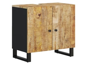 Meuble sous évier, armoire salle de bain 62x33x58 cm bois de manguier et d'ingénierie cf65488