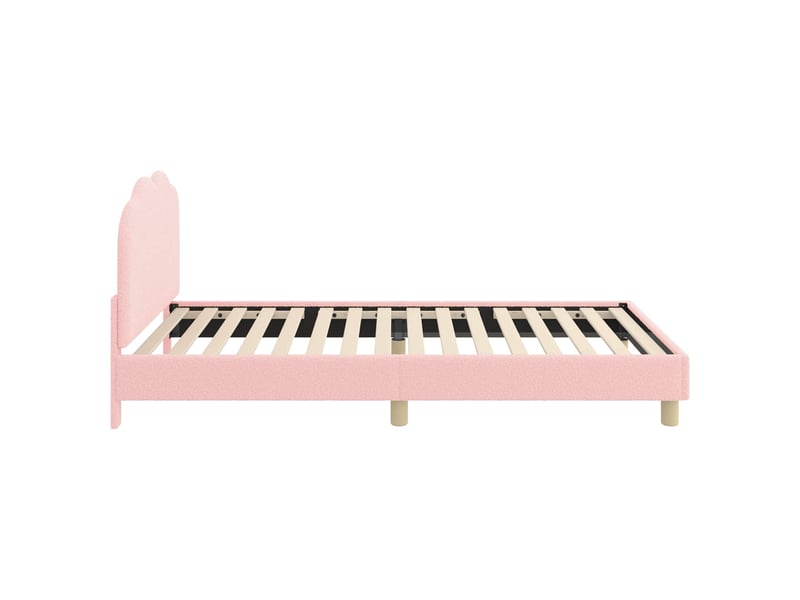 Cadre de lit pour enfants - lit jeune avec tête de lit rose 80 x 200 cm - Conforama E
