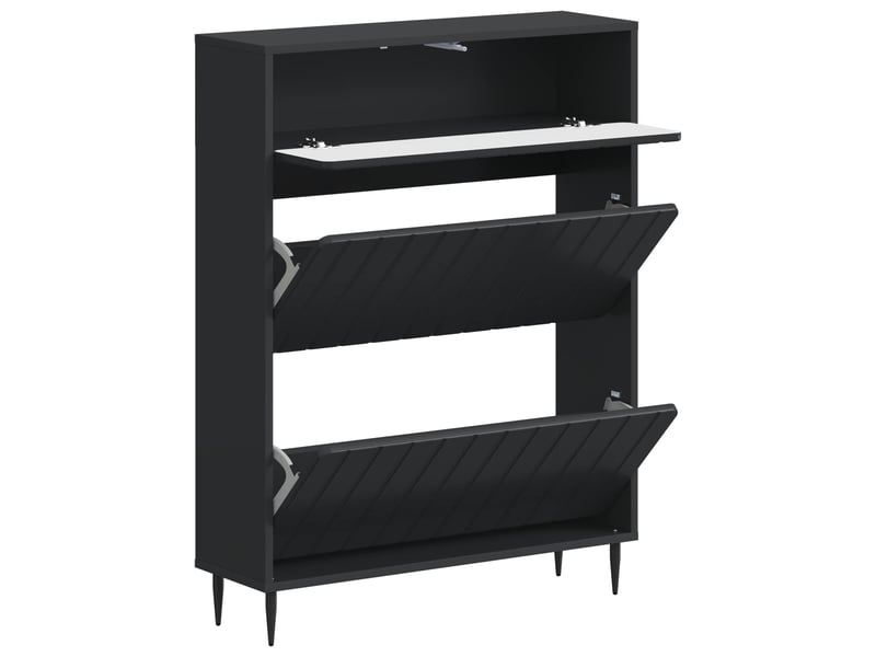  Meuble à chaussures, cabinet à chaussures zwolle 78x24x103 cm bois d'ingénierie shl8138  - Conforama C