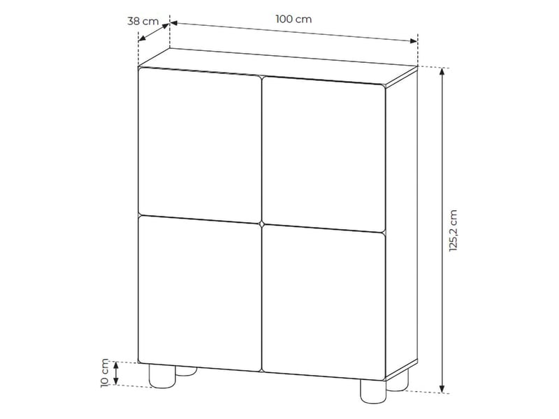  Crédence hamola, buffet 6 étagères, 100x38x125h cm chêne marron Hamola - Conforama D