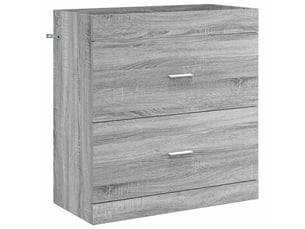 Meuble sous lavabo de salle de bain, commode sonoma gris shl7768