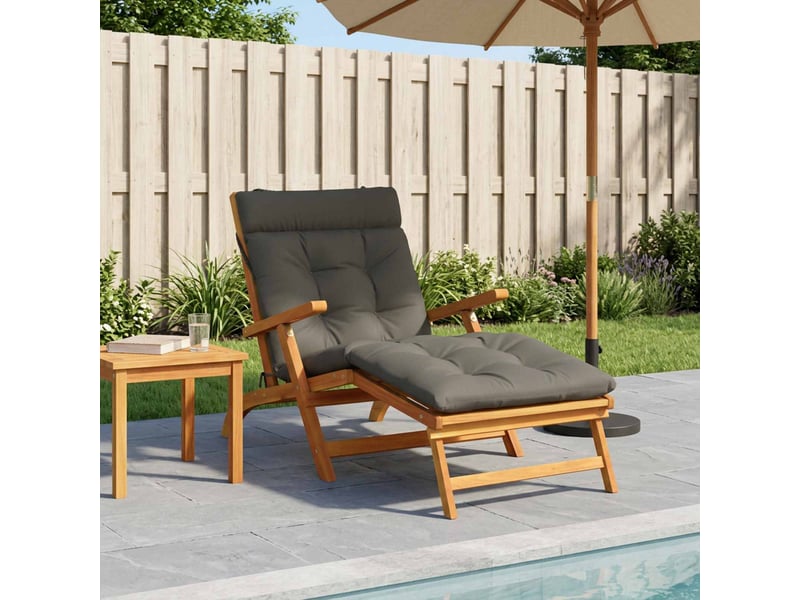  Coussin de transat, coussin pour bain de soleil vianen 100 % polyester gris 200 x 80 x 8 cm cf56312  - Conforama B
