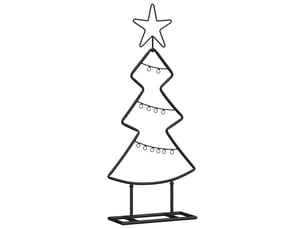 Arbre de noël, décoration de noël en métal noir 60 cm acier cf61735