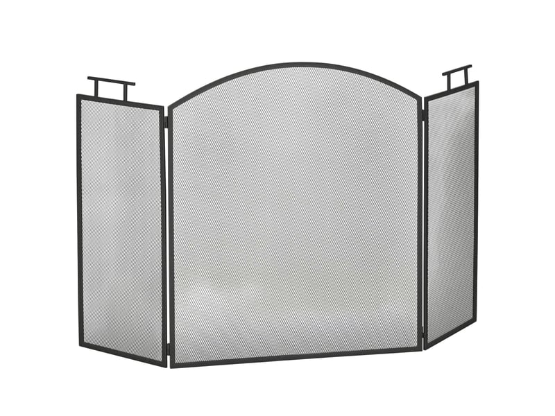  Pare-feu pour cheminée ou poêle – pare-feu pliable en 3 parties – dimensions : 110 cm (l) x 24 cm (p) x 76,5 cm (h) – acier noir  - Conforama A