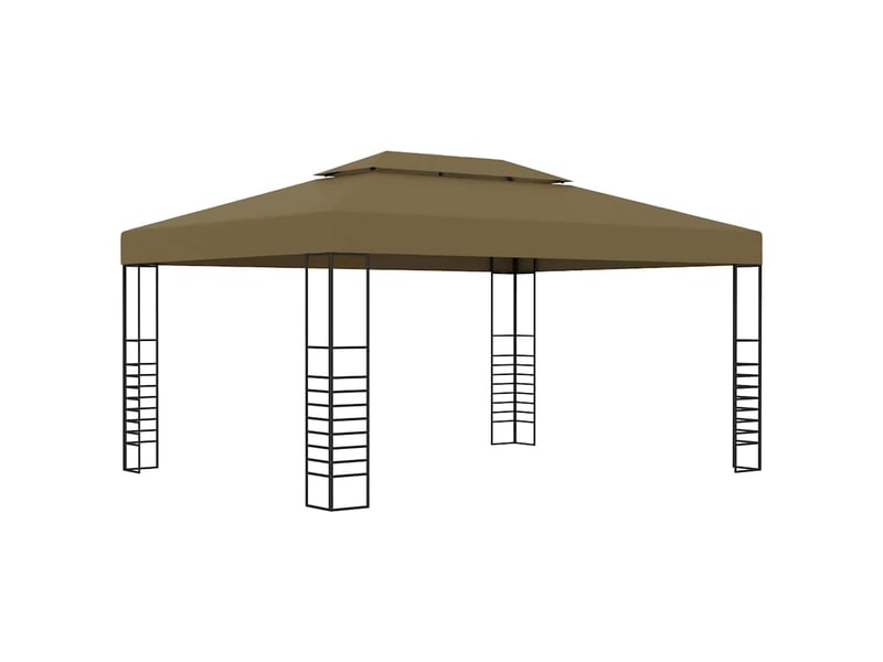  Tonnelle avec guirlande lumineuse à led 3x4 m taupe cf62469  - Conforama C