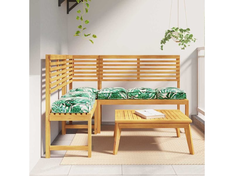 Lot de 6 coussins pour chaise, coussins d'extérieur tissu oxford motif feuille 40 x 40 x 8 cm cf50056 - Conforama B