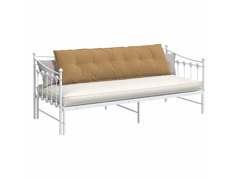 Coussin de dos, coussin de dossier marron 180 x 50 cm tissu en velours côtelé cf54803 - Conforama C