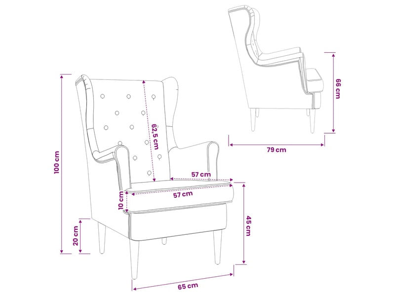  Vidaxl fauteuil crème tissu  - Conforama C