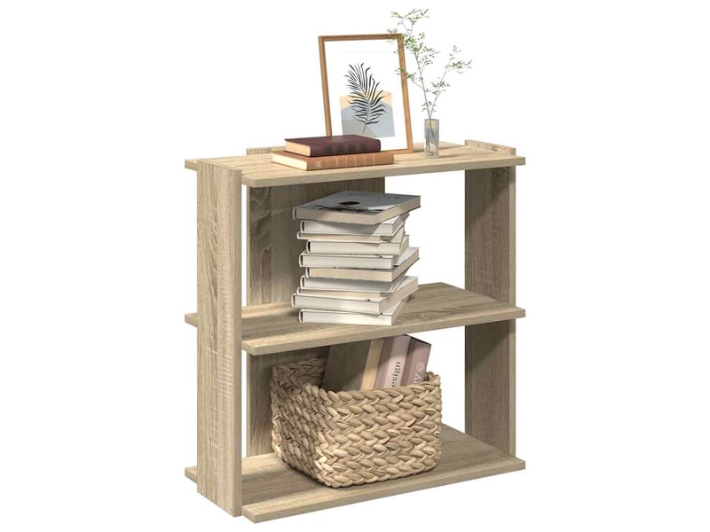  Bibliothèque à 3 niveaux, armoire à livres chêne sonoma 60x30x60 cm  - Conforama B