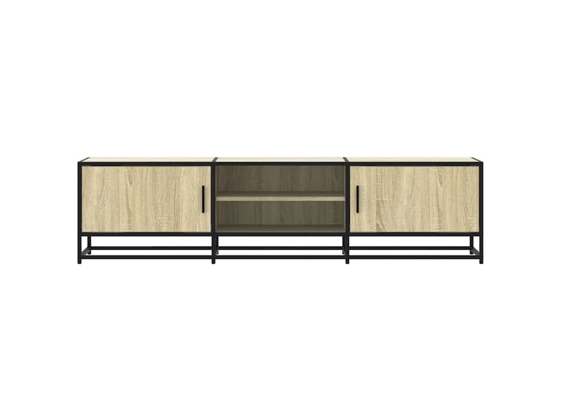  Meuble tv - banc tv - meuble de rangement chêne sonoma 160x35x41 cm bois d'ingénierie et métal  - Conforama D