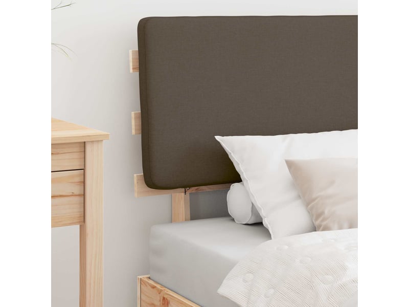  Lit simple- lit adulte -  cadre de lit avec tête de lit rembourrée taupe 90 x 190 cm  - Conforama B