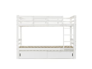 Lit superposé 90x200 cm <strong>LEYTN</strong>  <strong></strong> coloris blanc