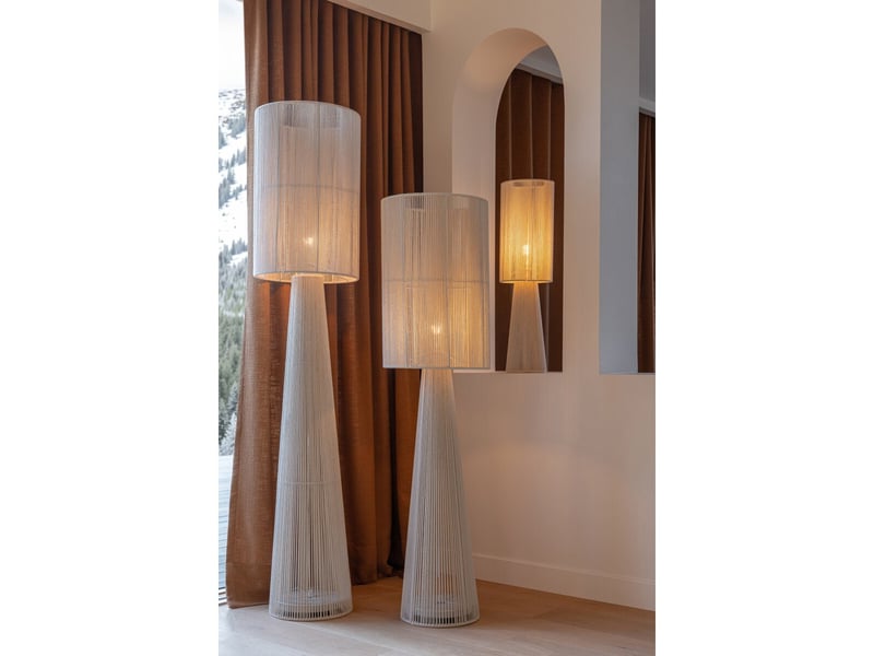  Lampadaire design corde tova 140cm beige  - Conforama E
