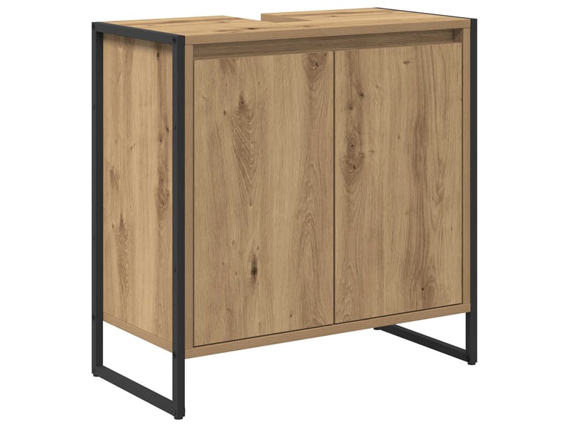  Cabinet de salle de bain, meuble de rangement chêne artisan 60x30x60 cm  - Conforama A